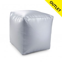 POUF CUADRADO PLATA